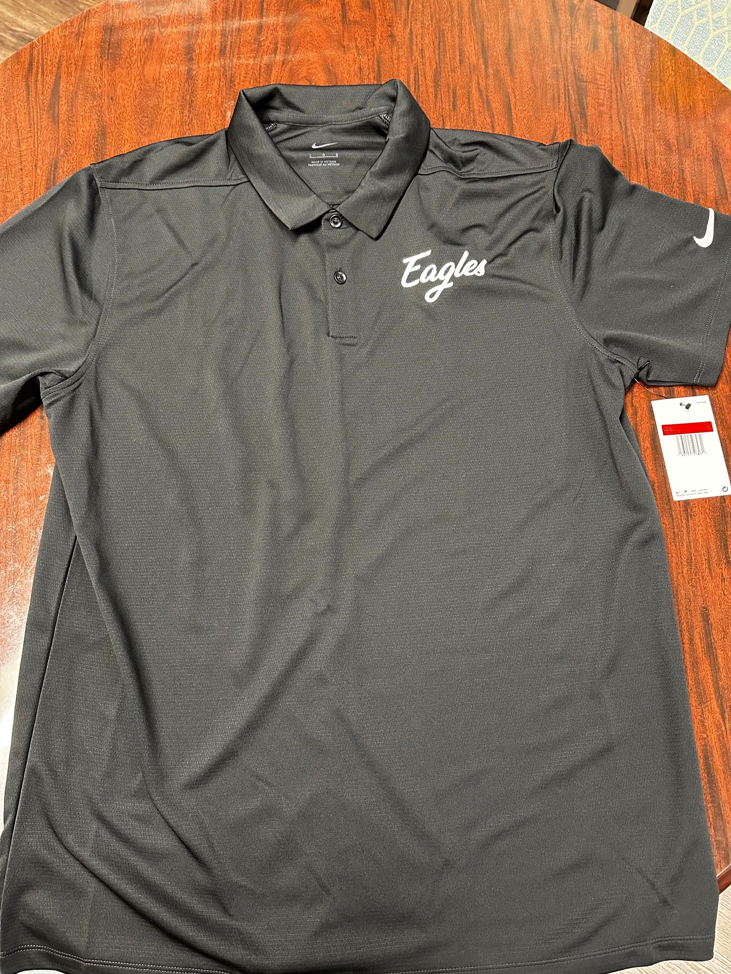 Black Nike Polo - Script Eagles