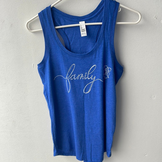 District Women's Triblend Tank - Family with Crest