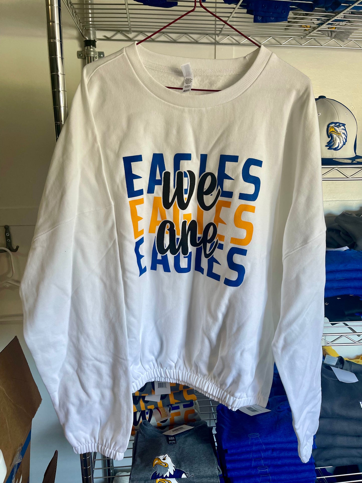 Pennant Womens Corded Crew- (We Are Eagles)